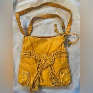 Red by Marc Echo Mustard Soft Pebbled Vegan Hobo-ish bag